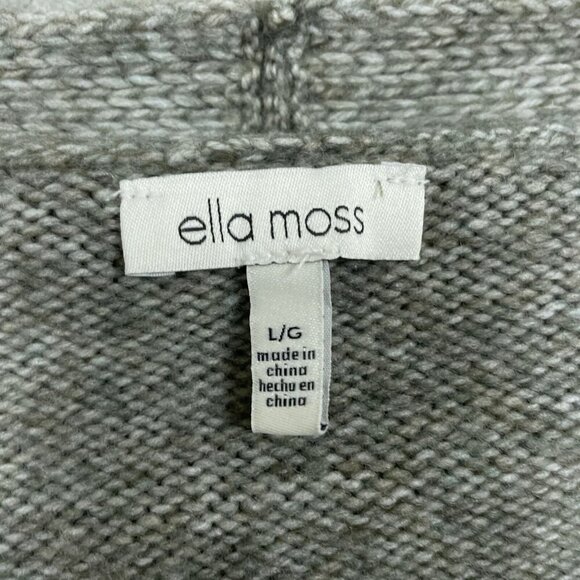 Ella Moss Womens Gray Button-Front Cardigan Sweater L/G Polyester Blend 6364 - Picture 3 of 7